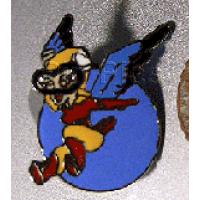 WWII Women's Army Service Pilot Pin WASP-Blue Background