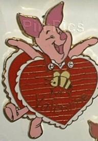 Piglet Valentine Day Card Prototype -Jumbo Pin