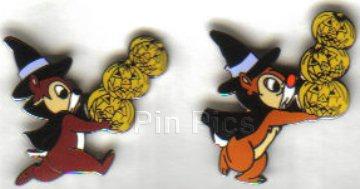 JDS - Chip & Dale - Witch - Halloween 2004 - 2 Pin Set