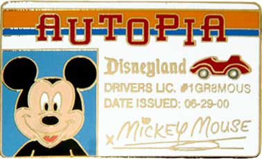 DLR - Autopia Driver's License Series (Mickey Mouse)
