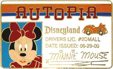 DLR - Autopia Driver's License Series (Minnie Mouse)