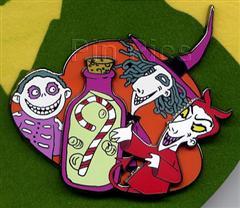 DLR - Haunted Mansion Holiday 2004 pin set (Lock, Shock & Barrel)