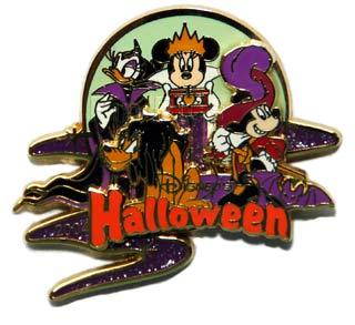 M&P - Minnie, Daisy, Mickey & Pluto - Evil Queen, Maleficent, Captain Hook & Scar - Halloween 2004