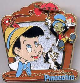 Japan - Pinocchio, Figaro & Jiminy Cricket - Senshukai Disney Fantasy Catalog - From a 3 Pin Set