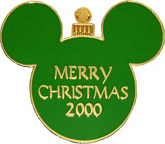 WDW - Green Ornament - Merry Christmas 2000 - Mystery