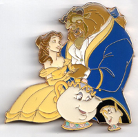 JDS - Belle, Beast, Mrs Potts & Chip - Beauty & the Beast - Wish Upon a Star - From a 9 Pin Frame Set