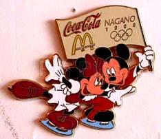 Mickey & Minnie Skating - Bootleg Pin