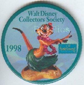 Walt Disney Collectors Society 1998 Timon Button