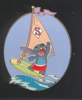 Disney Auctions - Stitch on Sailboard
