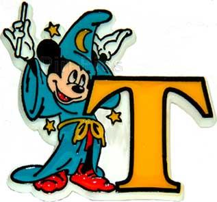 Monogram - Plastic Sorcerer Mickey with Letter T