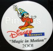 Disney Transport Magic In Motion 2001 Button