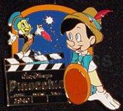 WDW - Lights Camera Pins! #23 - Movie Clapboard Pin Set (Pinocchio and Jiminy)