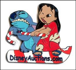 Disney Auctions - Lilo and Stitch with Candy Cane on DA Logo (GWP)