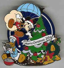 M&P - Mickey, Donald, Pluto, Chip & Dale - Christmas Parachute - Christmas 2004