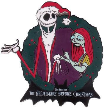 JDS - Jack Skellington & Sally - Christmas Wreath - Nightmare Before Christmas