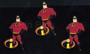 Disney Auctions - The Incredibles (Bob Parr) - 3 Pin Set (Artist Proof)
