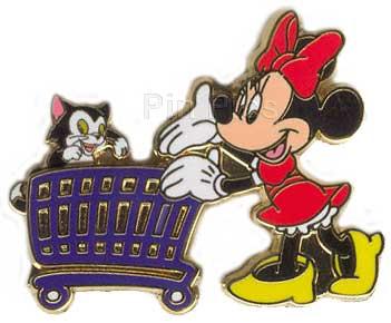 Japan Disney Mall - Minnie Mouse & Figaro - Mickey & Friends - From a Pin Set