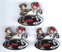 Disney Auctions - Woody & Jessie on Record Player (Artist Proof) 3 pin set