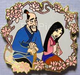 Disney Auctions - Mulan & Fa Zhou with Blossoms