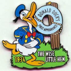 DIS - Donald Duck - First Appearance - Wise Little Hen - 1934 - Countdown To the Millennium - Pin 49
