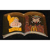 Bootleg - Happy from Snow White in a McDonald's open book