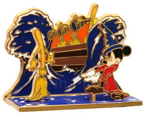 DS - Sorcerer Mickey and Broom - Fantasia - Diorama