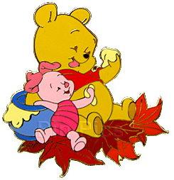 Japan Disney Mall - Pooh & Piglet - Baby - Autumn Leaves
