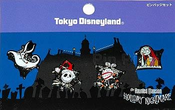 TDR - Zero, Jack, Sally & Scary Teddy - Haunted Mansion Holiday Nightmare - 4 Pin Set - TDL