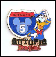 Disneyland 2001 Donald Duck Interstate 5 Autopia Pin