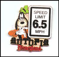 Disneyland 2001 Goofy 6.5 MPH Autopia Pin