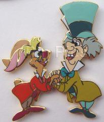 Alice in Wonderland Framed 7 Pin Set (Mad Hatter & March Hare)