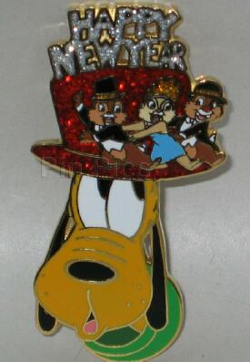 Disney Auctions - Happy New Year - Pluto, Chip, Dale and Clarice