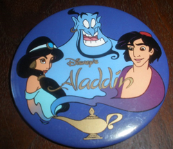 Button - Aladdin with Jasmine and Genie