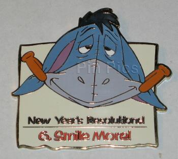 Disney Auctions - Eeyore - New Year Resolutions - Smile More