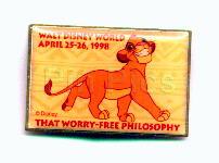 That Worry-Free Philosophy Simba pin