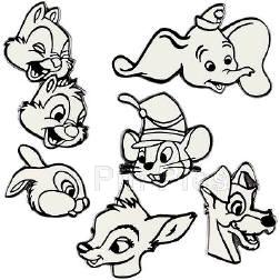 DS - Chip, Dale, Thumper, Dumbo, Timothy, Bambi, and Tramp - Disneyland Map - Set 3