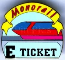 Disneyana Monorail E-Ticket Pin 'Silver'