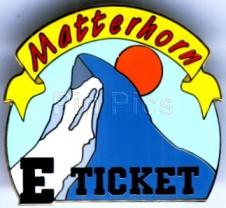 Disneyana Matterhorn E-Ticket Pin 'Silver'
