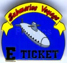 Disneyana Submarine Voyage E-Ticket Pin 'Silver'