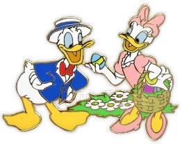 Japan Disney Mall - Donald & Daisy Duck - Easter Egg Basket