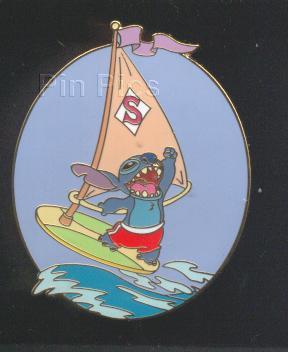 Disney Auctions - Stitch on Sailboard (Silver Artist Proof)