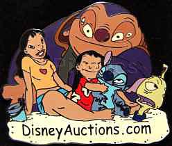 Disney Auctions - Lilo and Stitch Crew on Beach with DA Logo (Silver Artist Proof)