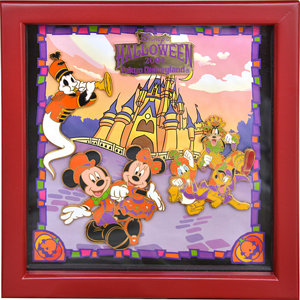 TDR - Mickey, Minnie, Goofy, Donald, Pluto & Ghost - Halloween 2004 - Frame Pin Set - TDL