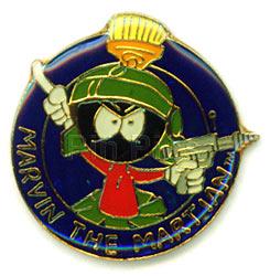 Round, blue Marvin the Martian