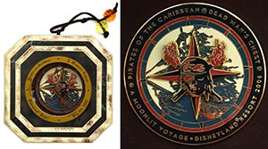 DLR - Pirates of the Caribbean Compass Jumbo Pin