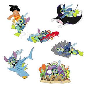 Disney Auctions - Stitch Underwater (6 Pin Set)