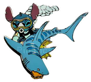Disney Auctions - Stitch Underwater (Stitch with Shark)