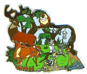 Disney Auctions - Bambi and Cast in a Forest Clearing (Jumbo)