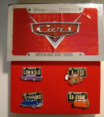 WDW - Disney/Pixar's Cars - Opening Day 2006 - Boxed 4 Pin Set
