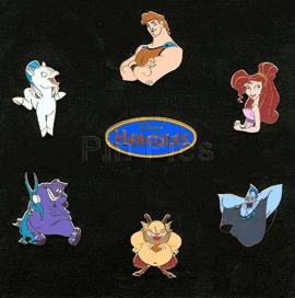 DIS - Hercules Movie World Premier Commemorative 7 Pin Set